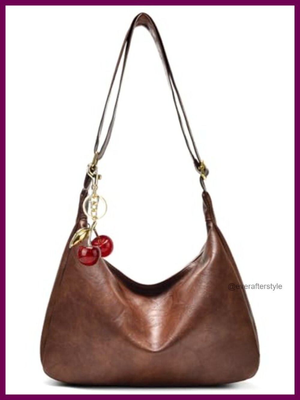 Vegan Leather Slouchy Hobo Bag Foldable Crossbody Shoulder Purse